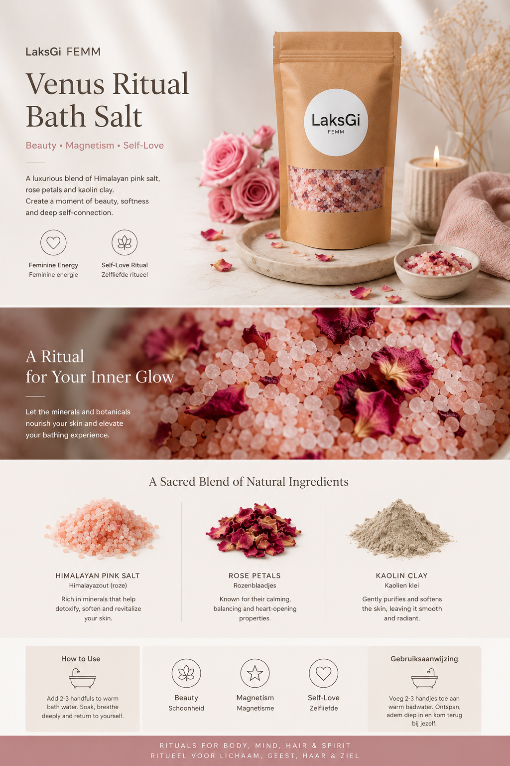 Sal del Himalaya "Amor Propio" – Mezcla para Altar y Meditación